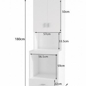 ארון בילד אין לתנור ולמיקרוגל בצבע לבן דגם קאבו CABO מבית סטאר שופ STAR SHOP