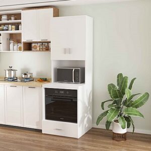 ארון בילד אין לתנור ולמיקרוגל בצבע לבן דגם קאבו CABO מבית סטאר שופ STAR SHOP