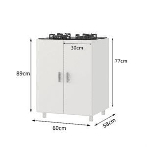 ארון שירות לכיריים בילט אין (בילד אין) בגוון לבן דגם דקטון DAKTON מבית סטאר שופ STAR SHOP